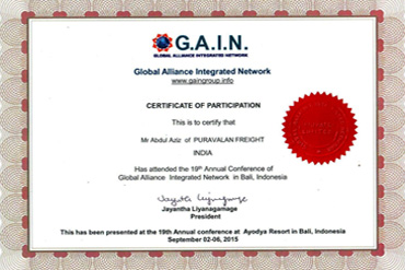 G.A.I.N Conference Certificate